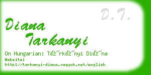 diana tarkanyi business card